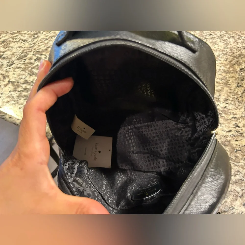 Kate Spade Black Glitter Backpack Greta Court Sammi